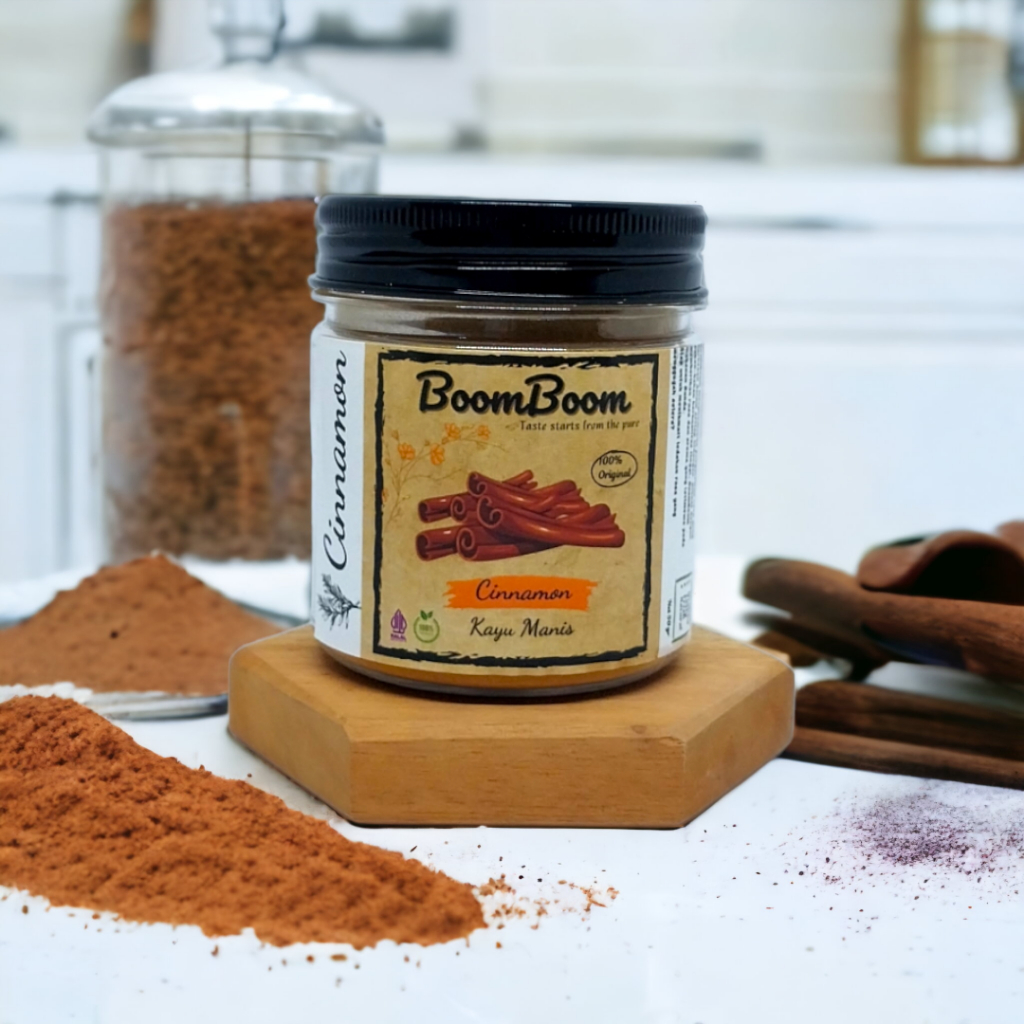 

BoomBoom Kayu Manis Bubuk Organik Cinnamon Powder Bahan Taburan Premium Alami