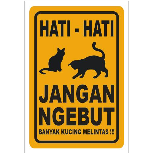 

Sticker Waterproof, Stiker Hati-hati Banyak Hewan Peliharaan, Hati - hati banyak Kucing