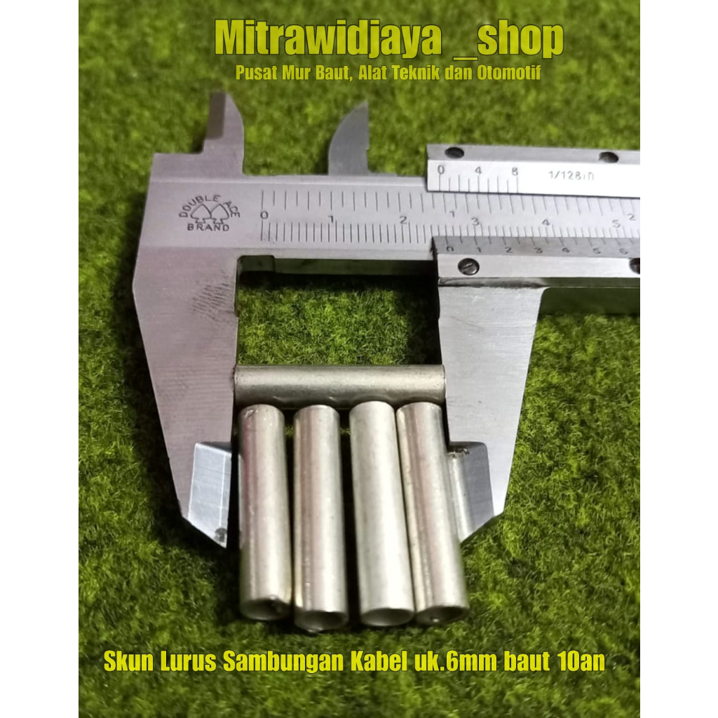 Sambungan Kabel lurus diameter 6mm 8mm 10mm sambungan kabel aki skun sambungan model lurus skun bula