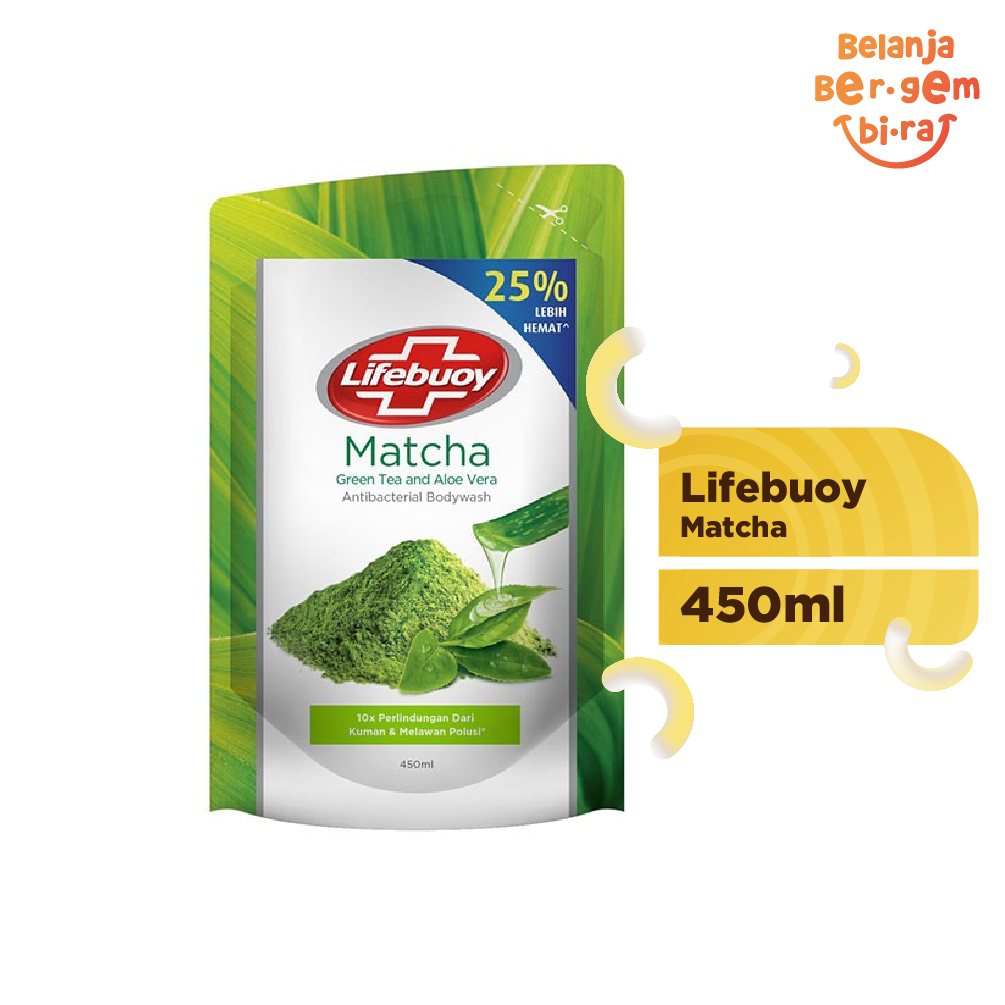 LIFEBUOY BODY WASH MATCHA GREEN TEA REFILL 450 ML