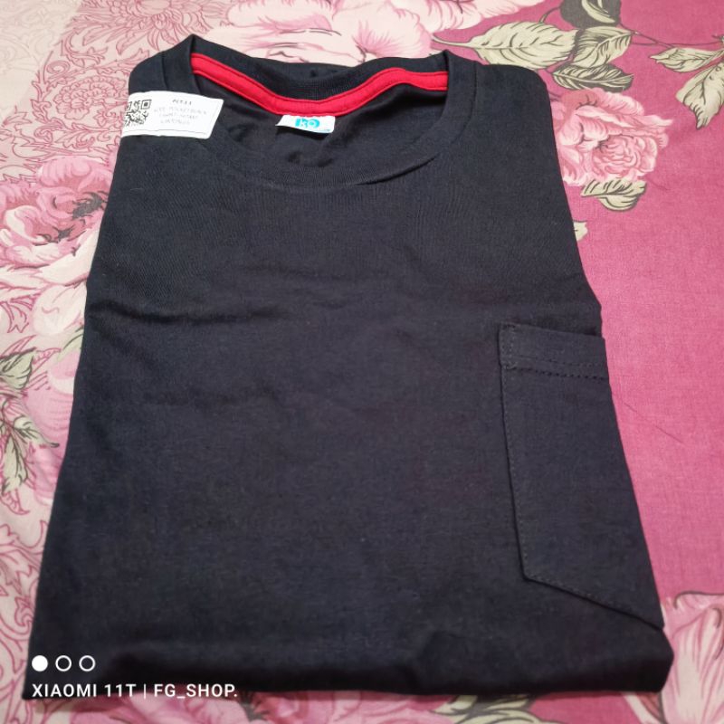 Koze Premium Pocket Comfort Black Tshirt Kaos Oblong Kantong Koze