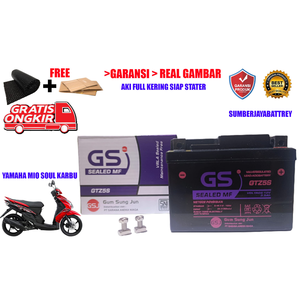 Aki Motor YAMAHA Mio Soul KARBU Mio J Mio GT Mio Z Fino Xeon X Ride Byson Vixion Jupiter Baru GS GTZ