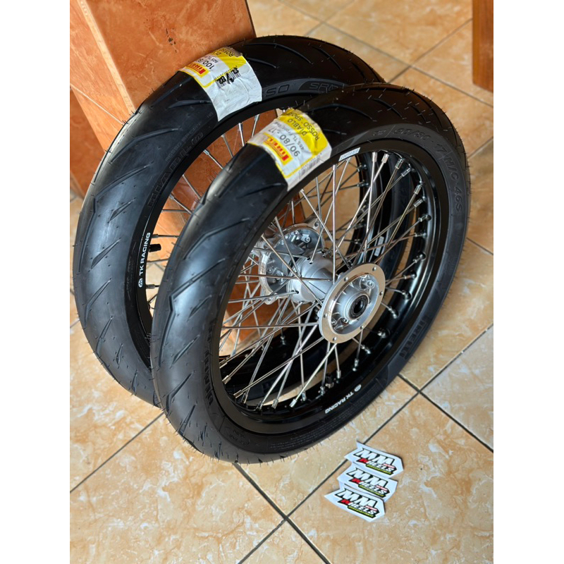 WHEELSET SUPERMOTO KLX /SUPERMOTO HEREX STYLE / UKURAN RAMPING