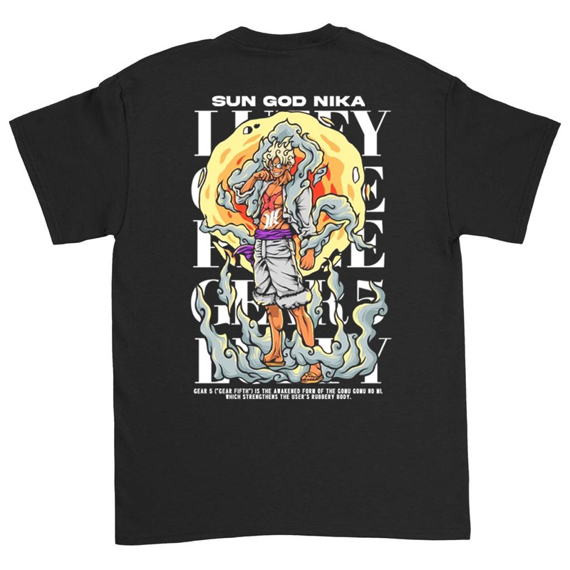 Kaos Luffy Gear 5 - Nika | T Shirt Anime One Piece | Kaos One Piece | Baju Luffy