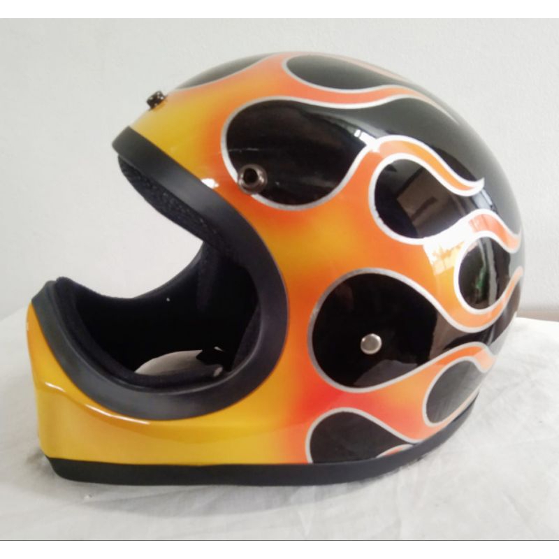 Helm Cakil custom motif striping model HBC