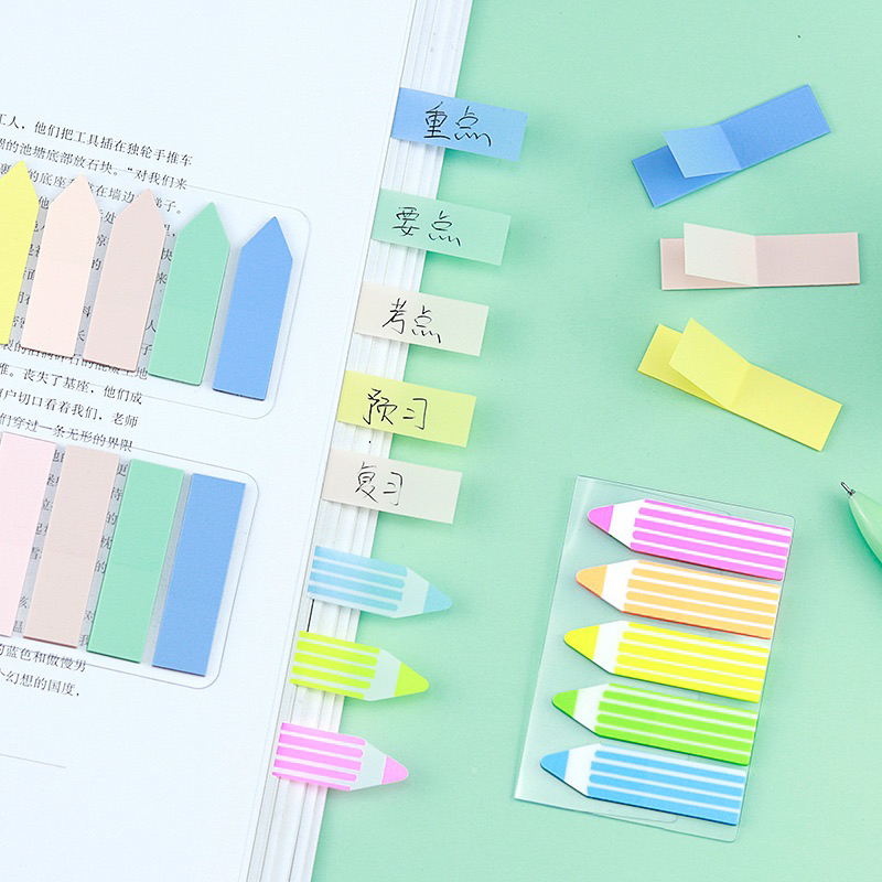 

Delunashop DL360S Sticky notes index bentuk pensil memo post pencil Catatan tempel lucu pembatas