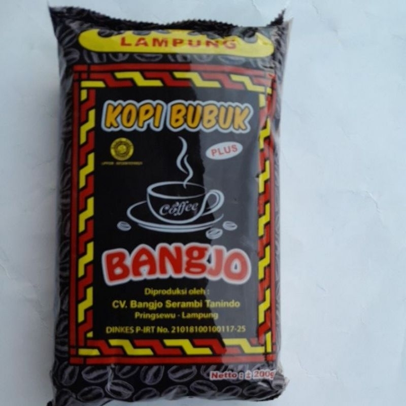 

kopi bubuk plus BANGJO,kopi murah lampung bubuk halus bangjo 200gr