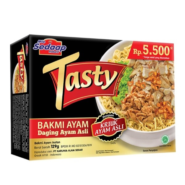 

Sedaap tasty Mie Instant Bakmi Ayam 129 gr