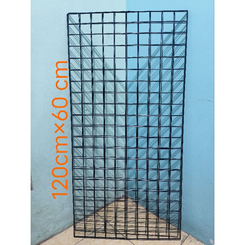 Bisa cod//Ram kawat hitam 60×120 cm tebal 4/3 mm,pajangan dinding kuat dan kokoh,Rak besi anti karat