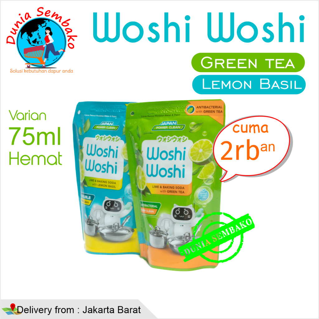 Woshi Woshi Japan Power Clean sabun cuci piring 75ml