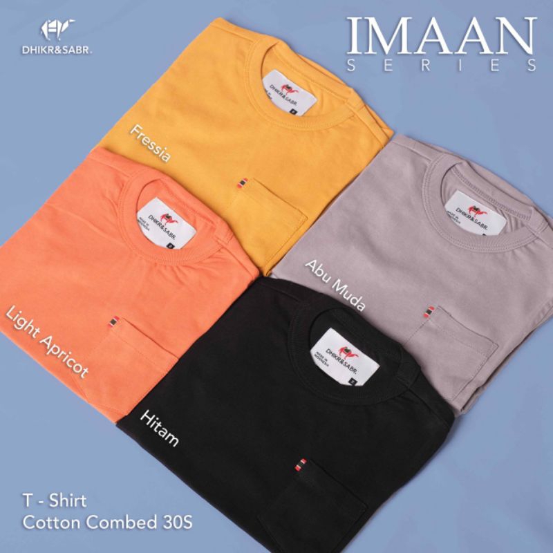 Kaos T-Shirt Dhikr&Sabr Imaan series - Kaos Polosan Laki-laki Anak dan Dewasa