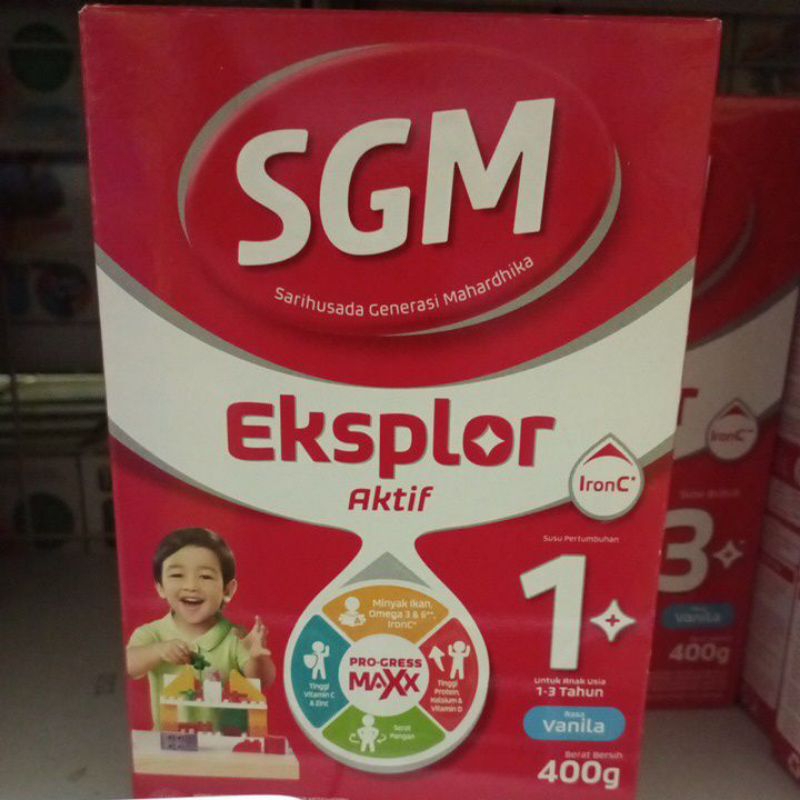 

SUSU SGM EKSPLOR 1+ & 3+ VANILA/MADU 400gr