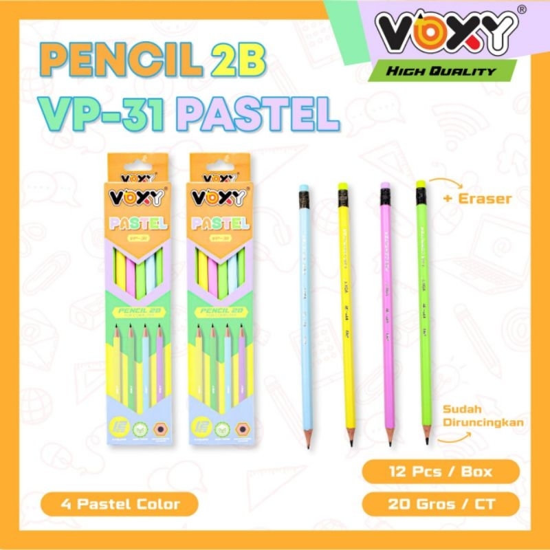 

Pensil 2B Per pak isi 12 Pcs / pensil 2b kualitas bagus