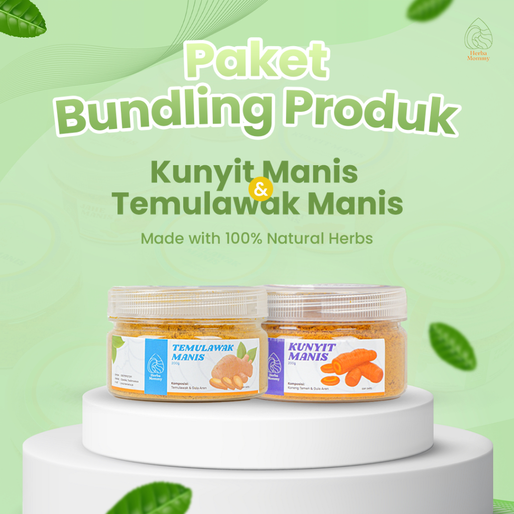 

PROMO!! Bundling Kunyit Manis & Temulawak Manis, Kunyit Bubuk & Temulawak Bubuk, Kunyit & Temulawak Instan Herba Mommy | Minuman Sehat Untuk Lambung & Gangguan Pencernaan 100% Herbal Alami