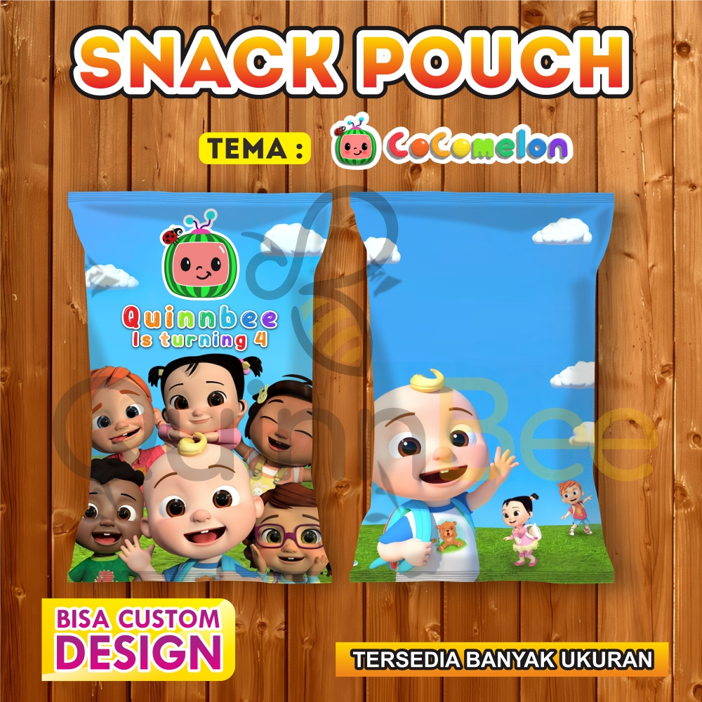 Snack Pouch Jumbo|Pouch Ultah|Kemasan Snack Ulang Tahun|Birthday Snack Pouch (Gratis Design) - COCOM