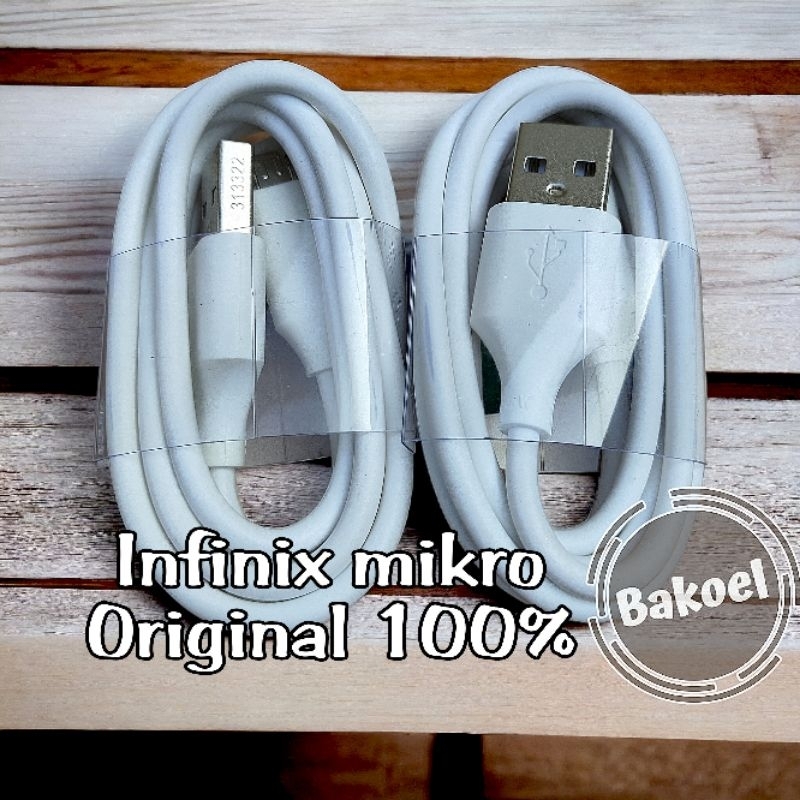 Kabel Data INFINIX Mikro Fast Charging Original 100% Copotan Hp (Segel)