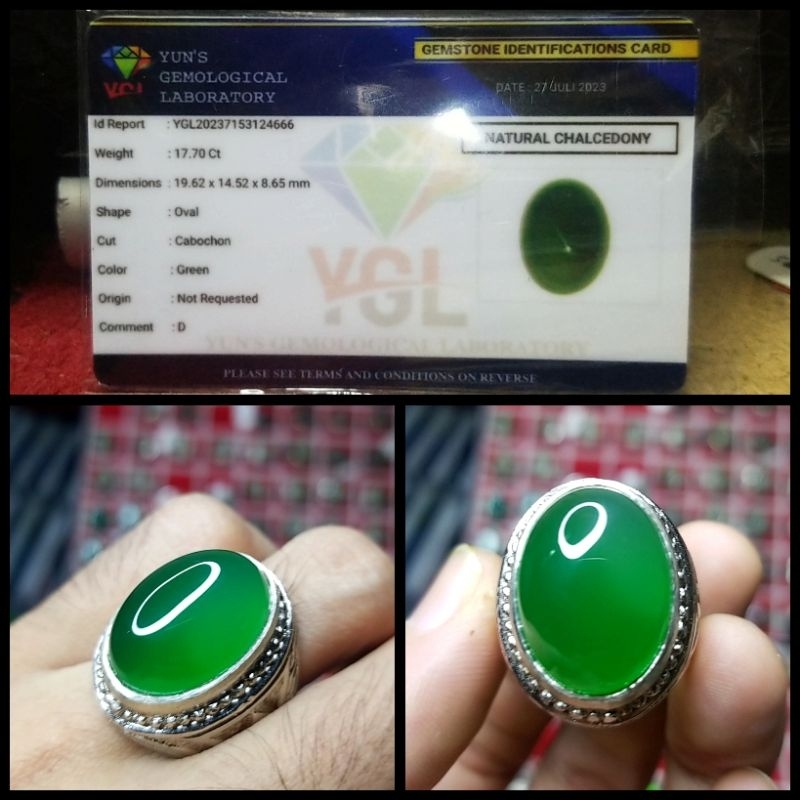 PLUS MEMO NATURAL KRISTOPAS IJO GARUT BATU AKIK CINCIN PERMATA 378