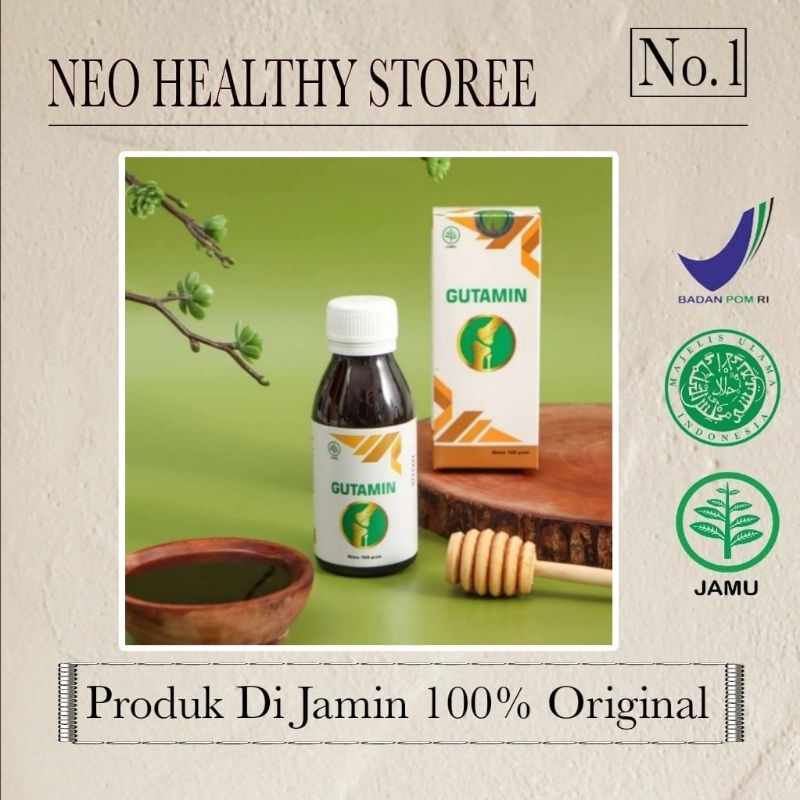 Madu Gutamin Herbal Original Untuk Persendian, Asam Urat, Kebas, Pengapuran Tulang,