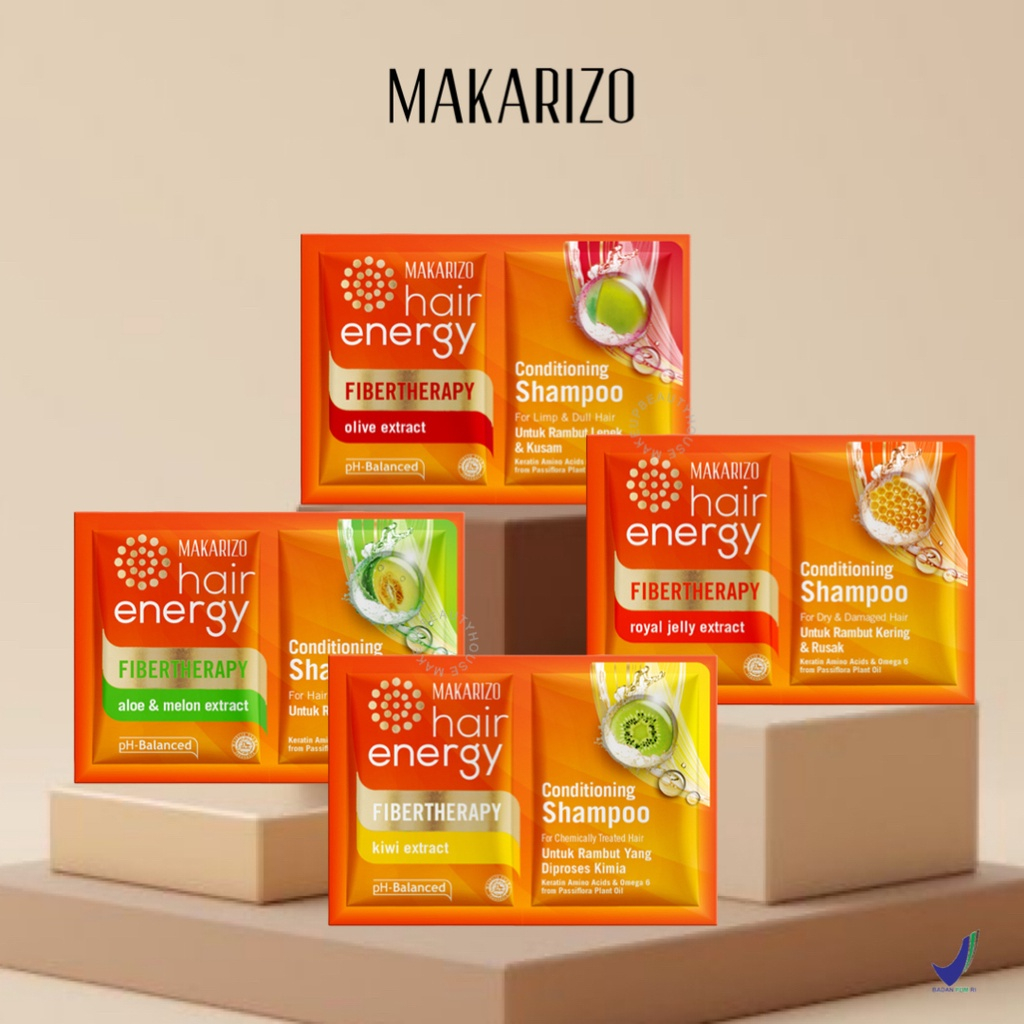 MAKARIZO Hair Energy Fibertherapy Conditioning & Shampoo 1 renteng