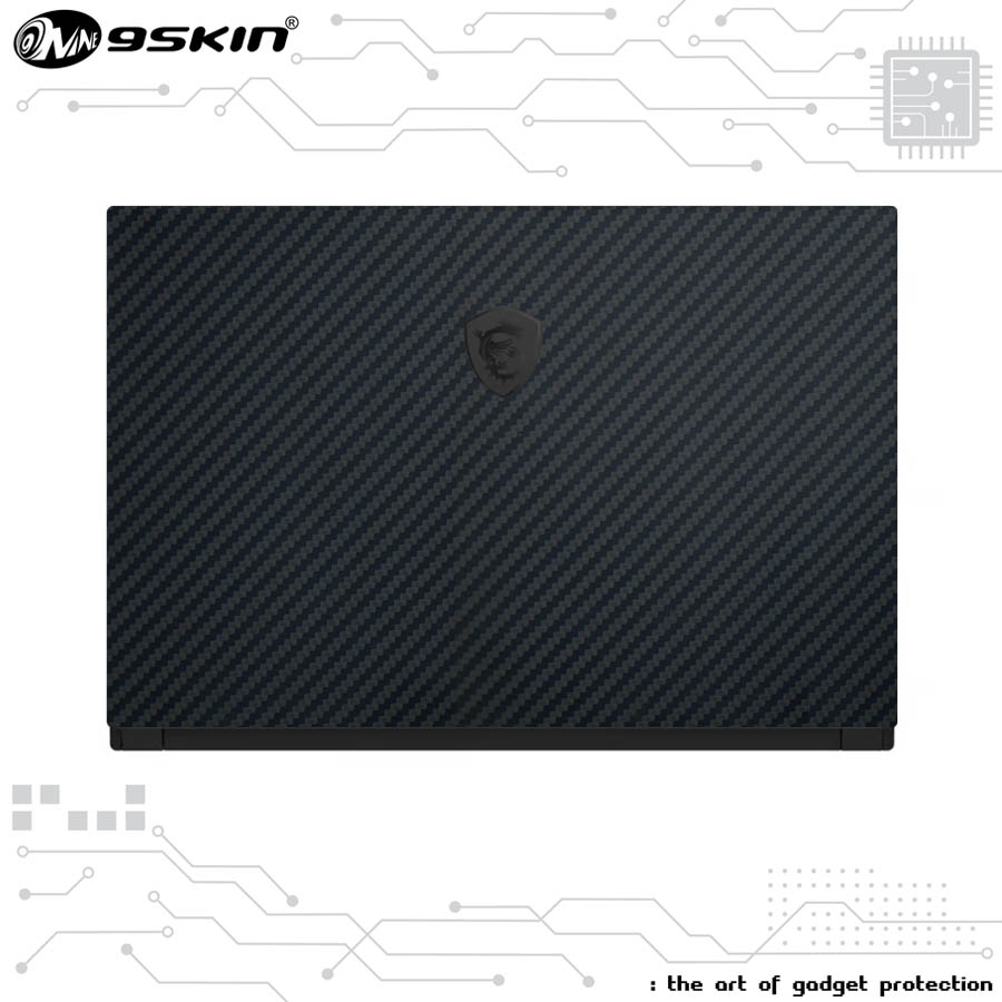 9Skin - Skin Protector MSI GS66 Stealth UG11 - Carbon/Leather Vinyl