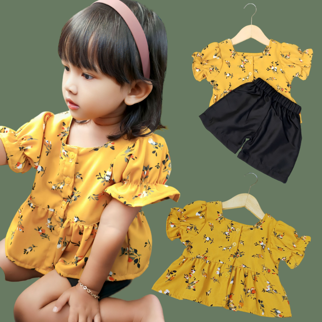 Setelan anak perempuan  baju anak perempuan korea usia 2-3 Tahun