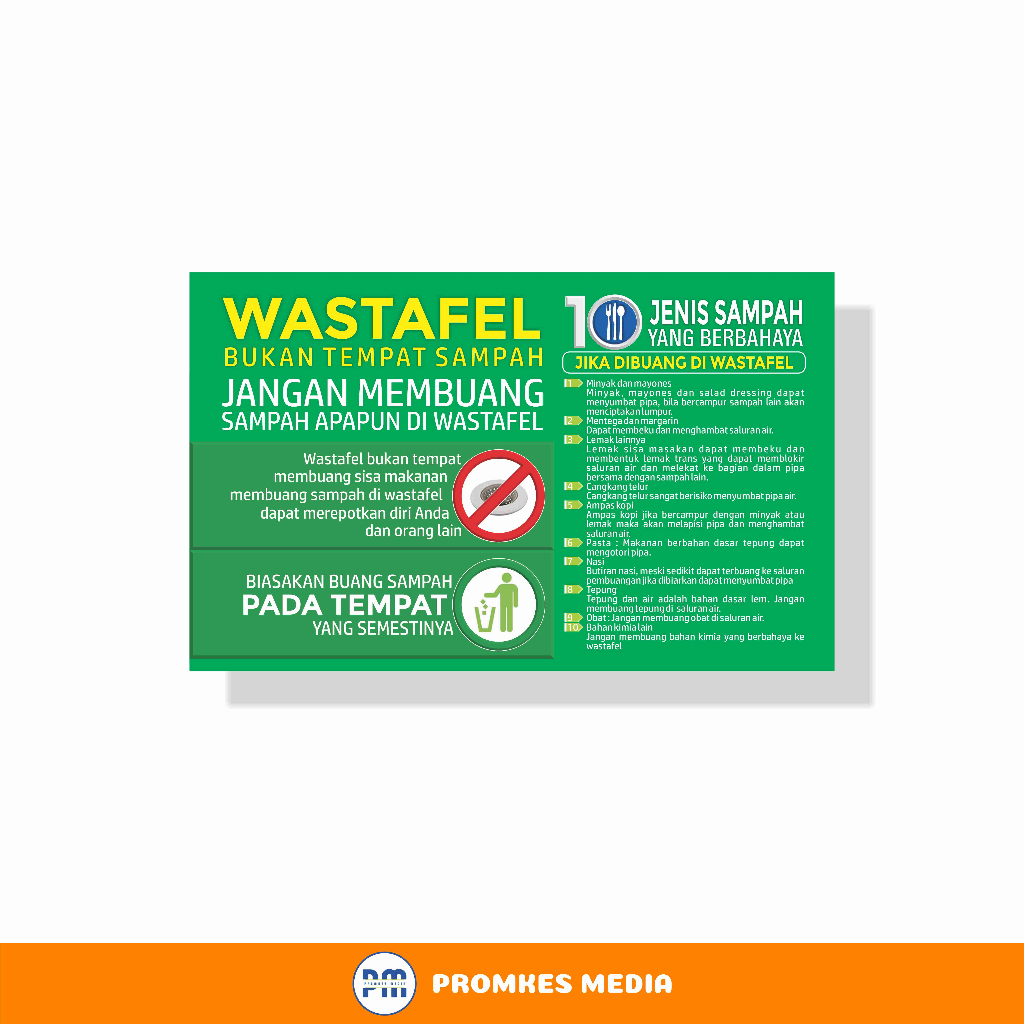 Larangan Membuang Sampah di Wastafel
