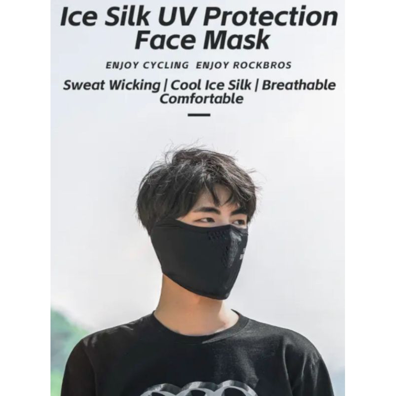 Rockbros MZ013 Masker Face Mask Pelindung Wajah Summer Sun Protection Cycling Mask Ice Silk Anti UV 