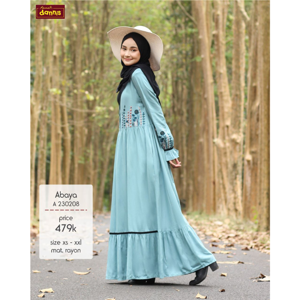 A230208 Abaya Dewasa By Rumah Dannis Size XS -XL