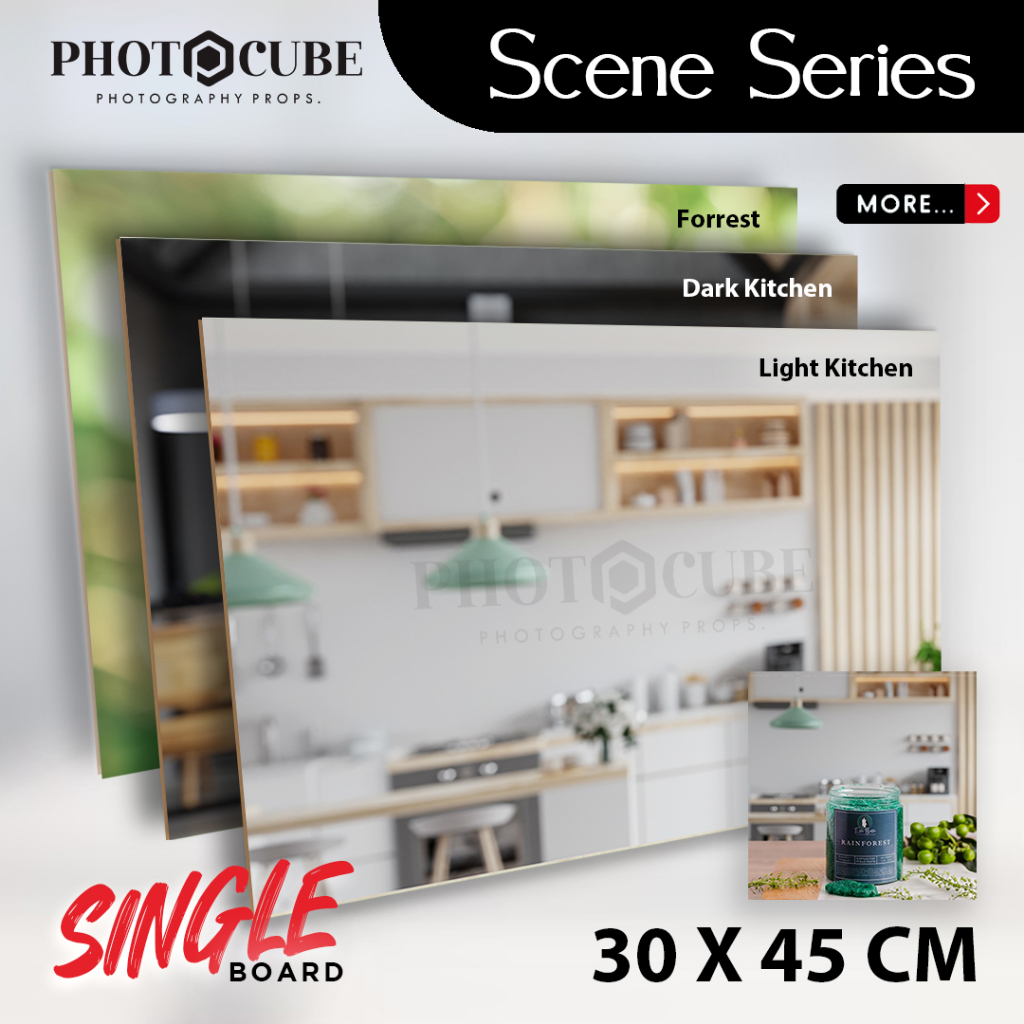 BACKGROUND SCENE ALAS FOTO PRODUK 30x45 CM | Background Bokeh Cinematic Properti Foto Produk Photocube | Alas Foto Hardboard | Koleksi Photo Props