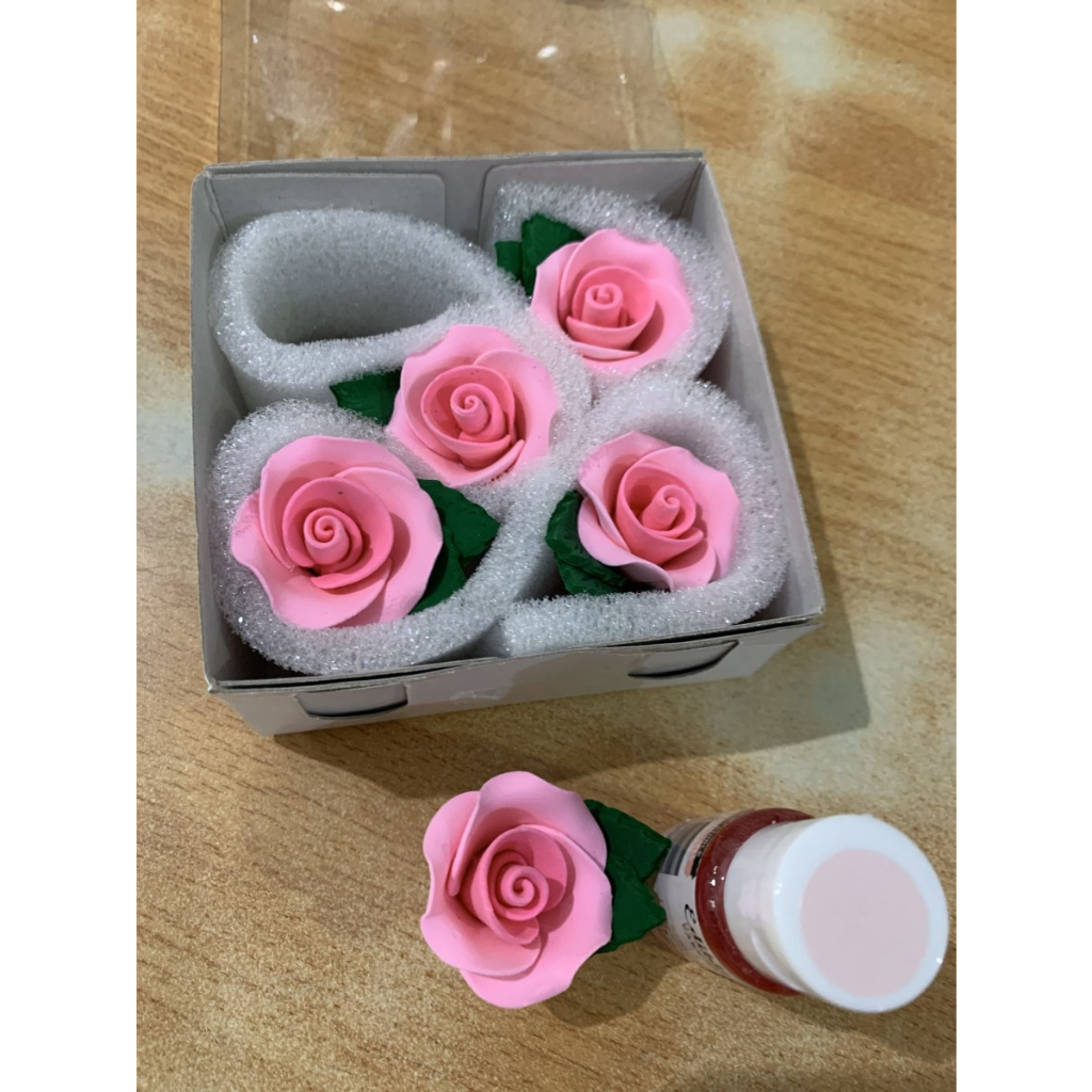 

Gumpaste Rose isi 5 PINK merah muda Hiasan cake decoration