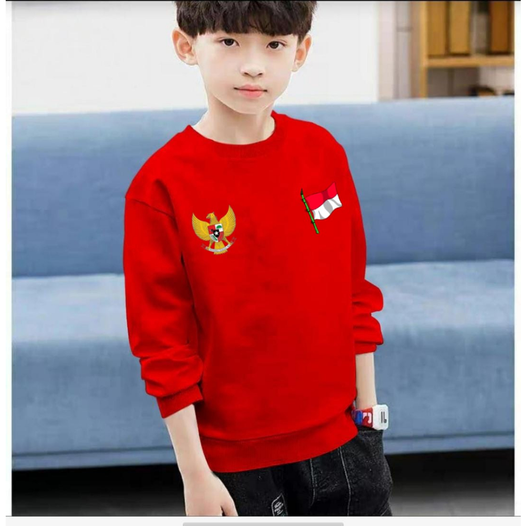 Baju Sweater Anak 17 Agustus Mukzhop HUT RI 78 Kemerdekaan Agustusan