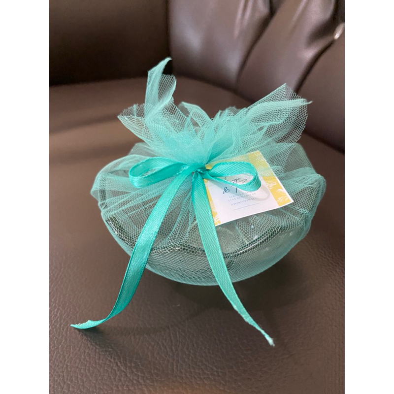 Souvenir mangkok bola bungkus tile cantik