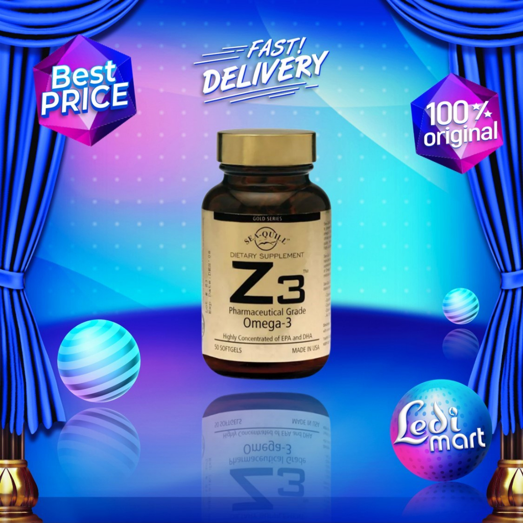 Sea Quill Z3 Omega 3 Isi 50Tab - Sea-Quill Vitamin Menormalkan Tekanan Darah - Kurangi Nyeri - LEDI
