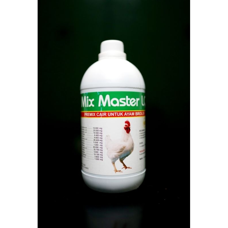Mixmaster premix LQ broiler premix cair untuk ayam broiler 1lt