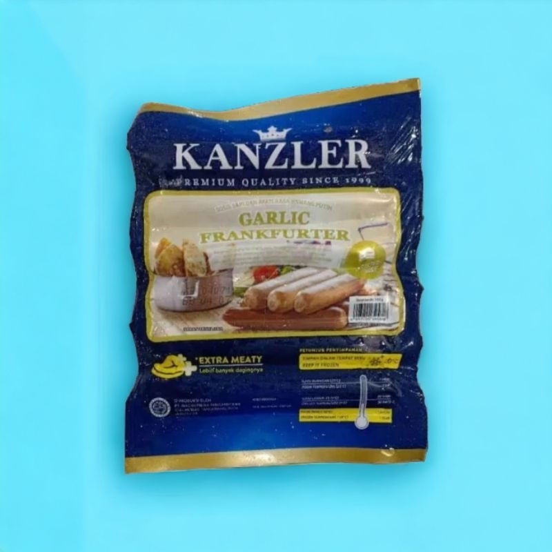

KANZLER Garlic FrankFurter EXTRA Meaty ( Lebih banyak Daging)