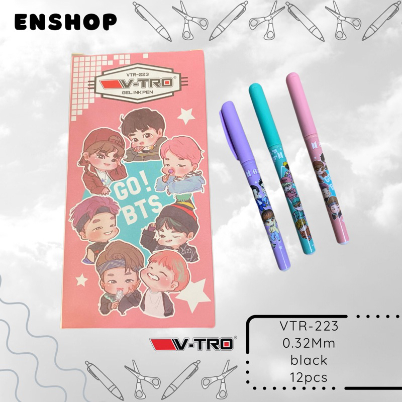 

Bolpen Ink Gel VTRO Karakter (GOBTS_BTS21_BTSLINE_HIJAB_SUPERHER0ES_DORAEMON)