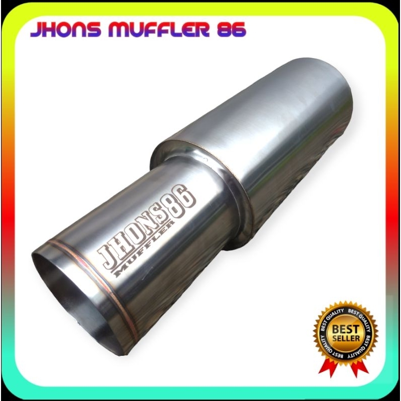 knalpot mobil racing original jhonsmuffler86 spek pro drag tabung besar suara bass kering