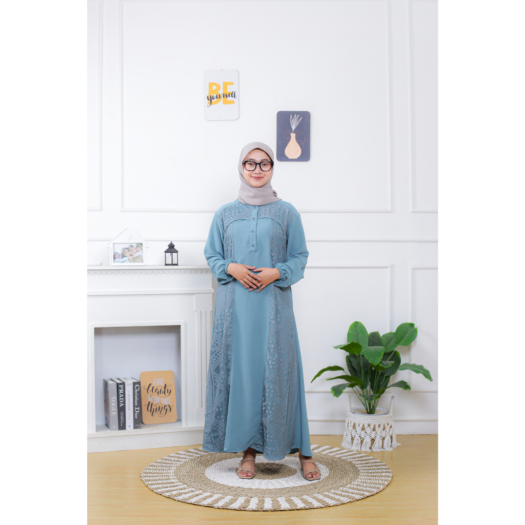 FSF FASHION - NAURA DRESS POLOS BRUKAT MALIKA CRINGKEL AIRFLOW // DRESS KONDANGAN KEKINIAN TERBARU /