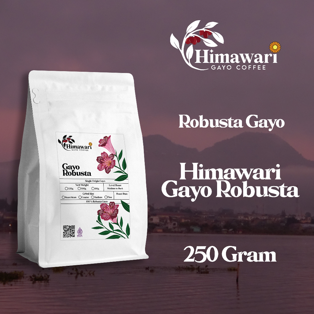 

Himawari Kopi Gayo Robusta Roast Bean dan Bubuk Kopi 250 gram