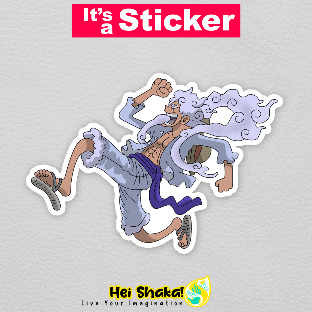 

Heishaka Stiker 03 Monkey D Luffy Gear Fifth 5 Sun God Nika Sticker Anime One Piece Vinyl Anti Air