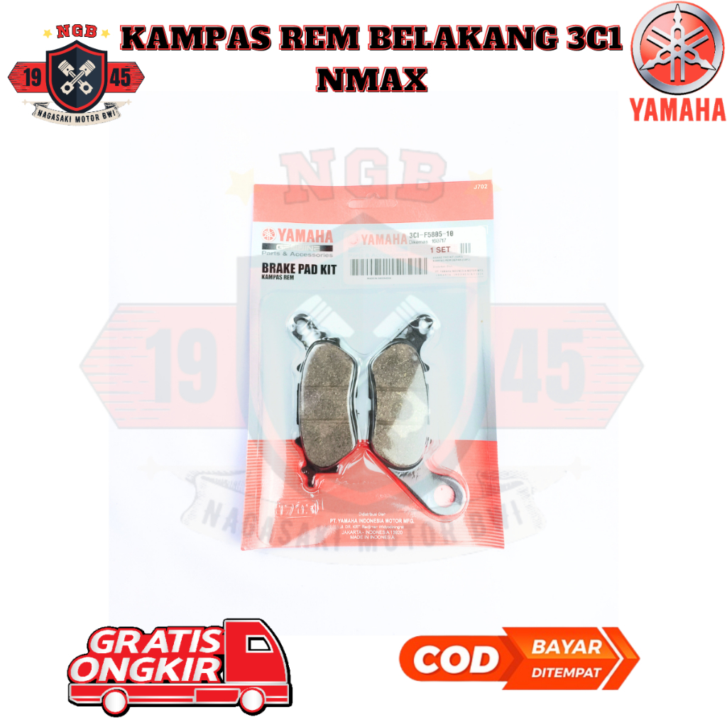 kampas rem belakang nmax - kampas rem depan mio j 3CI
