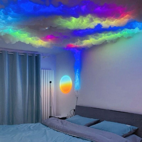COD Full set lampu tidur LED awan petir super besar hiasan dinding dekorasi kamar gaming hiasan kama