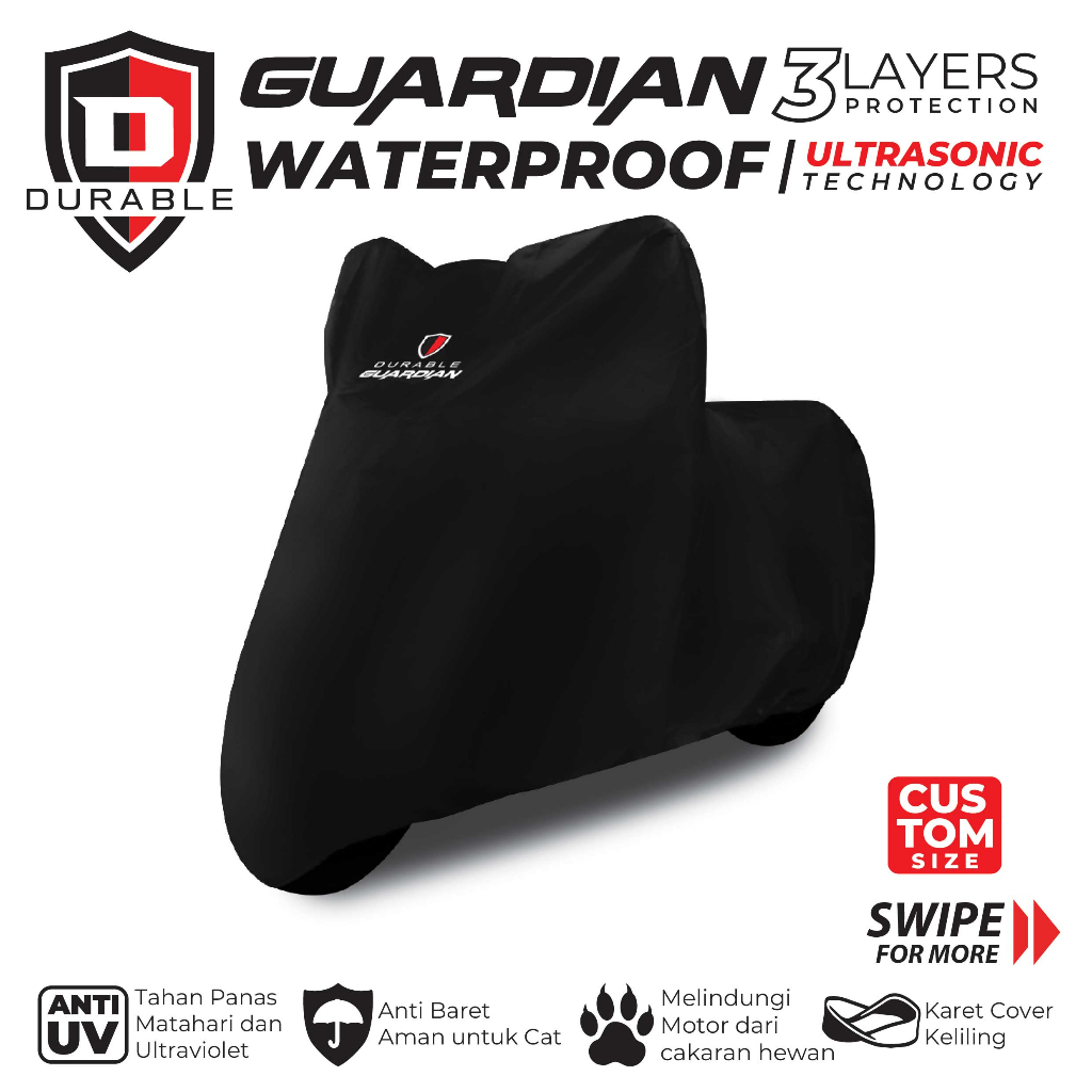 Durable Guardian Cover Motor Sarung Selimut Honda Sonic 150R Spacy Scoopy F1 Stylish Beat New Blade 