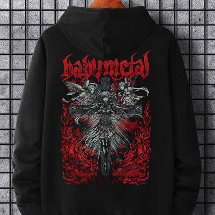 Jaket Hoodie Babymetal Hoodie Casual Unisex Bahan Katun KODE BM-249858601