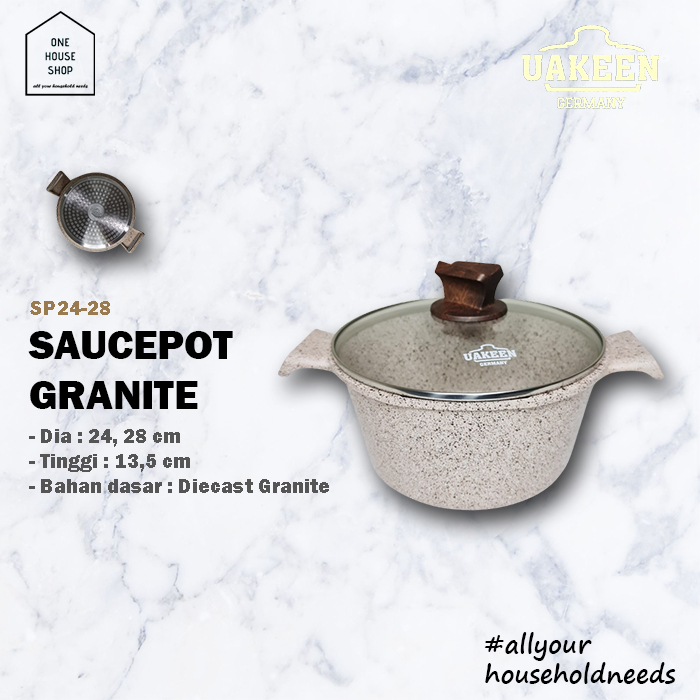 Saucepot Panci Uakeen Deep Panci Granit Anti Lengket