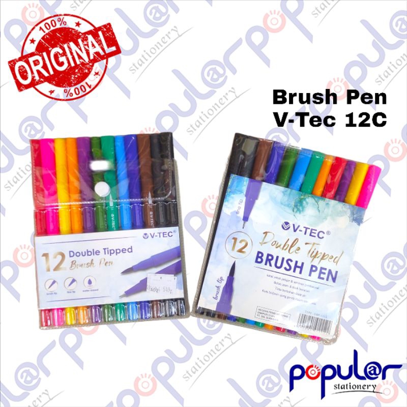 

Brush Pen V-Tec 12 Colors