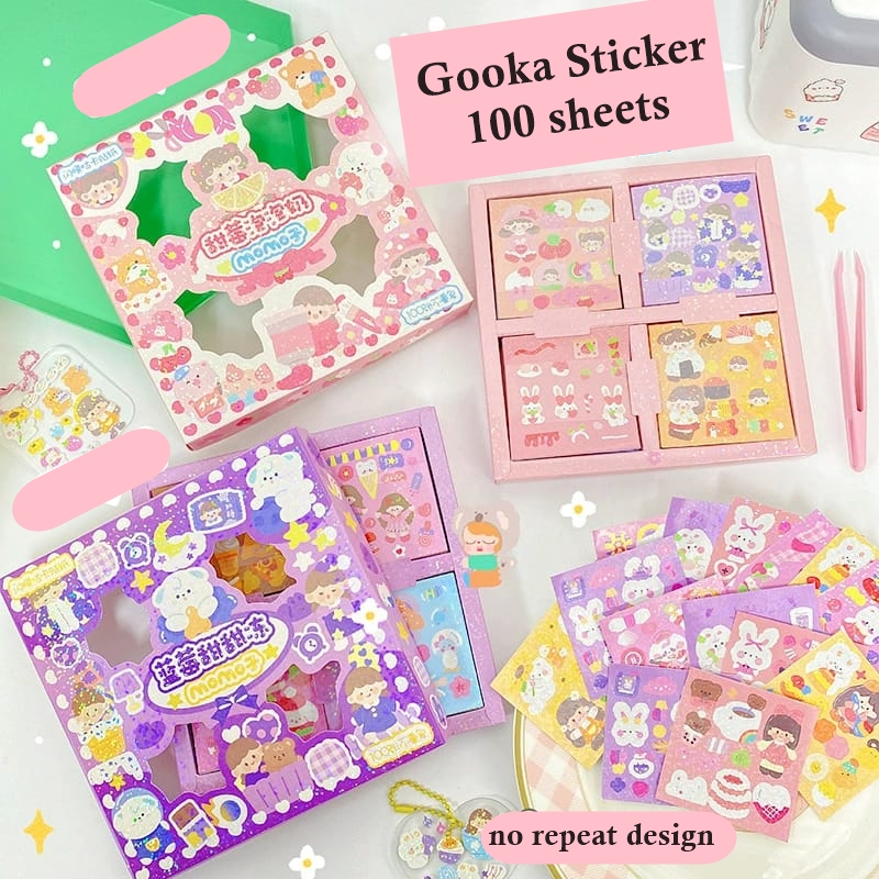 

[ORGM] Mainan Sticker Set 100 Lembar Sticker Momo Sticker Dekor Jurnal Gooka Sticker