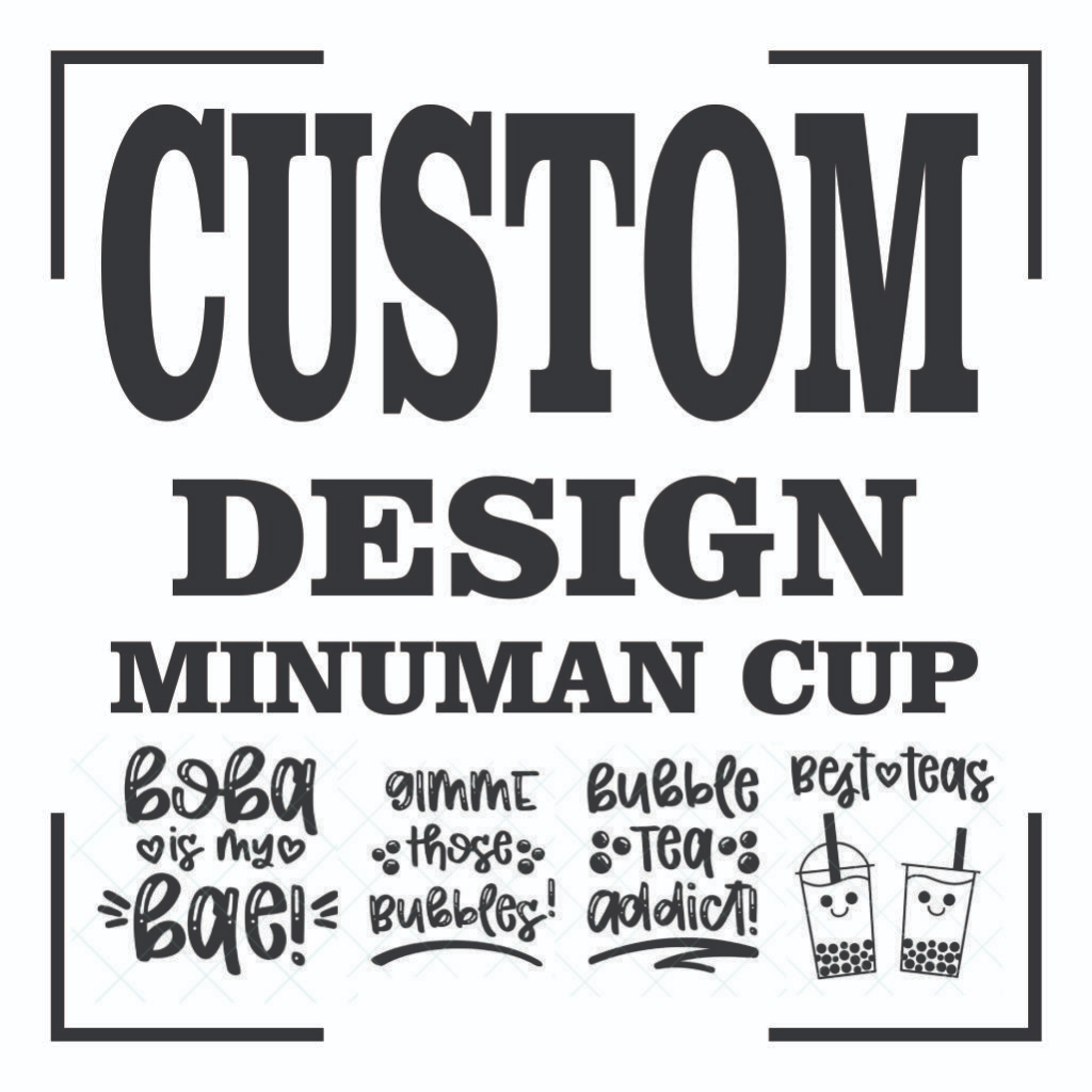 

100 pcs stiker LOGO MINUMAN BOBA CUSTOM