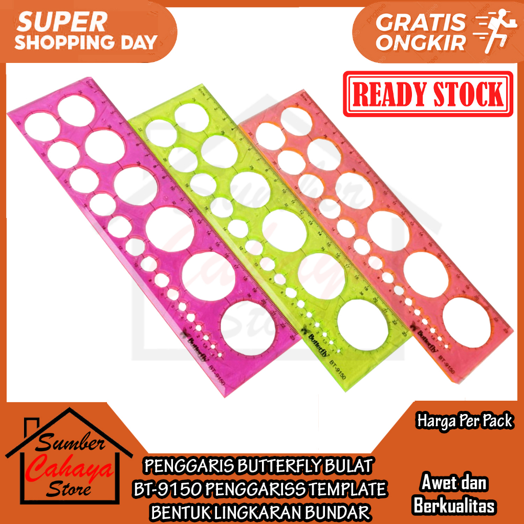 

PENGGARIS BUTTERFLY BULAT BT-9150 23 CM PENGGARISS TEMPLATE BENTUK LINGKARAN BUNDAR ALAT BANTU MELINGKAR GARIS BUJUR BUSUR ANAK ANAK PERALATAN TULIS WARNA WARNI PENGUKUR UKUR UKURAN GARIS PENGGARISS PENGARIS