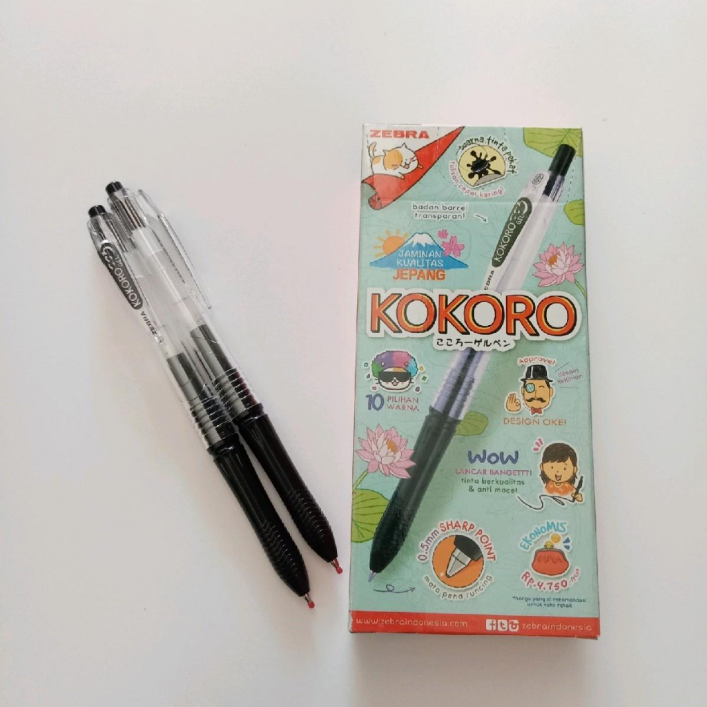 

Bulpen Kokoro Hitam/Bulpen Gel 0.5 mm